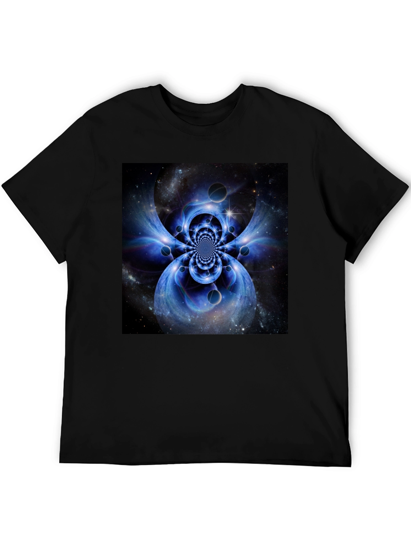 Abstract Space Black T-Shirt