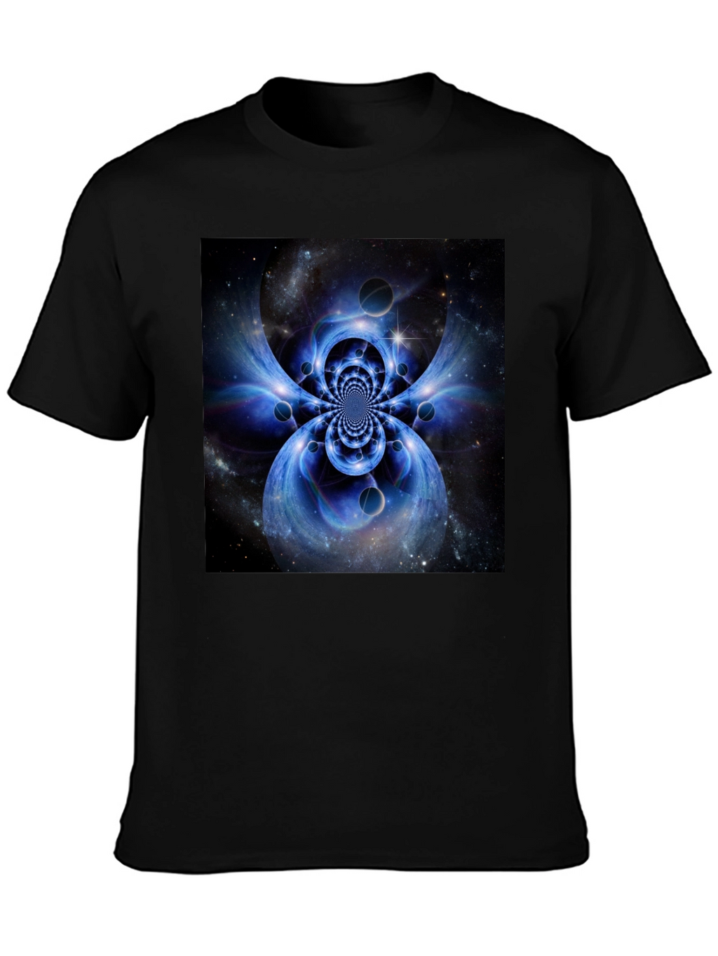 Abstract Space Black T-Shirt
