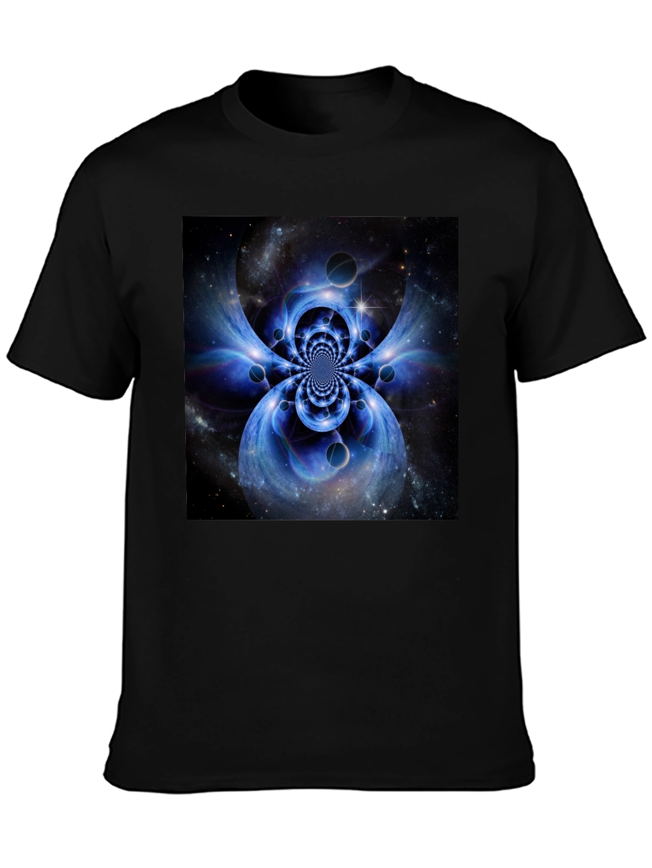 Abstract Space Black T-Shirt