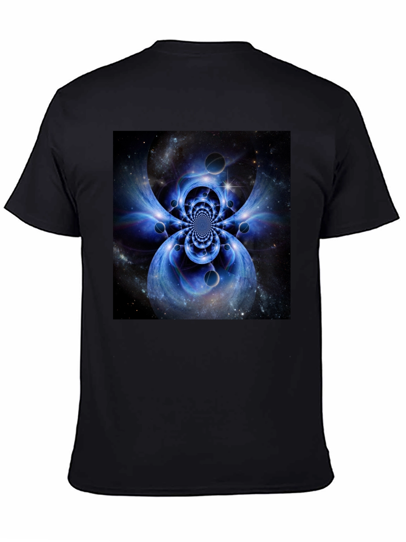Abstract Space Black T-Shirt
