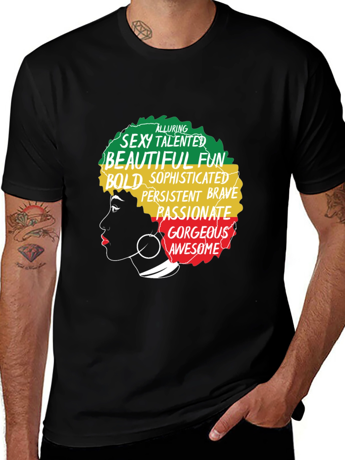 Afro Queen Graphic Tee - Empowering Black Pride Shirt