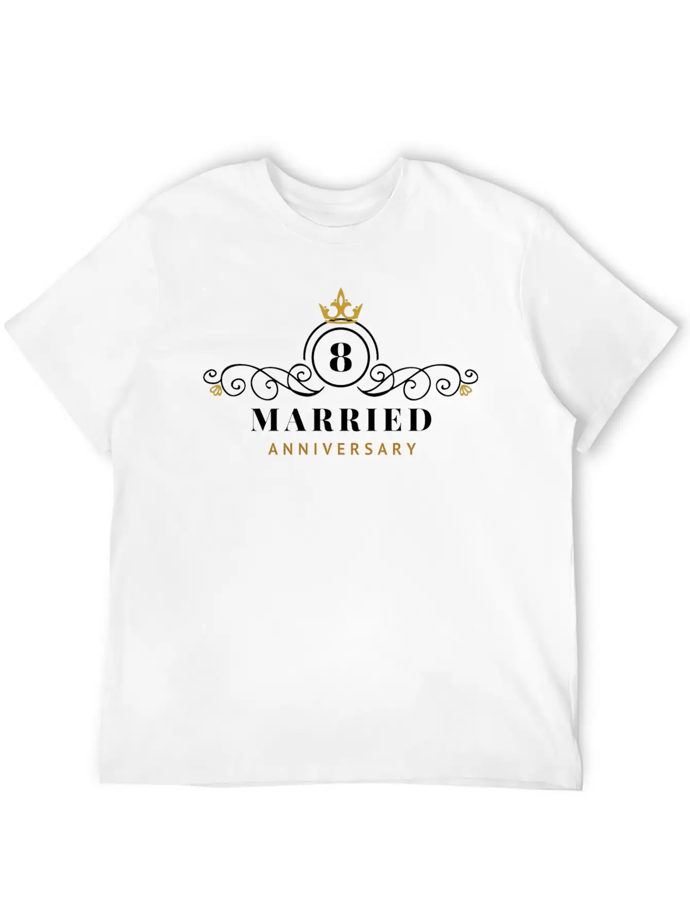 8th Wedding Anniversary Celebrating Essential Unisex Summer Tee – Soft Cotton Casual Fit