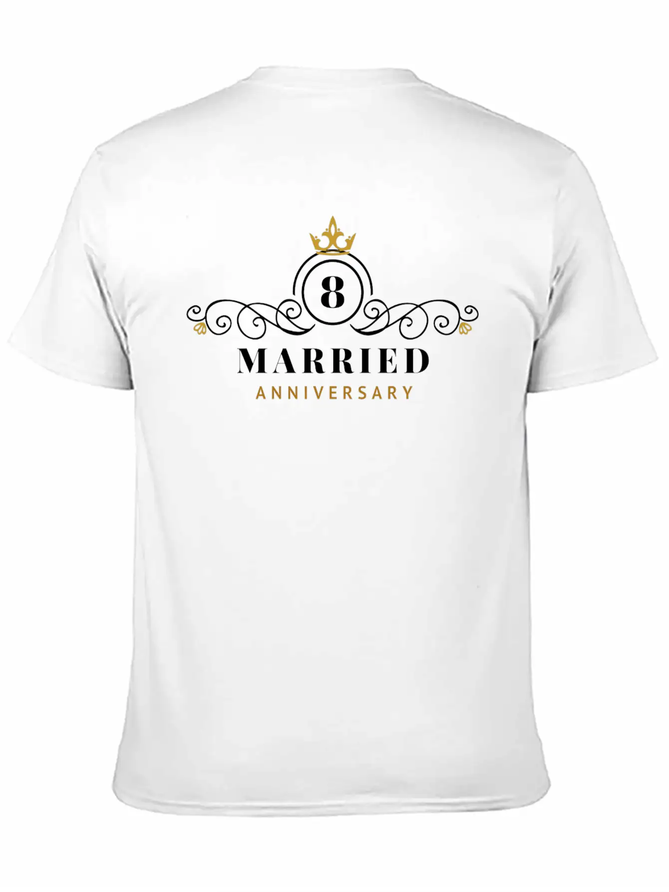8th Wedding Anniversary Celebrating Essential Unisex Summer Tee – Soft Cotton Casual Fit