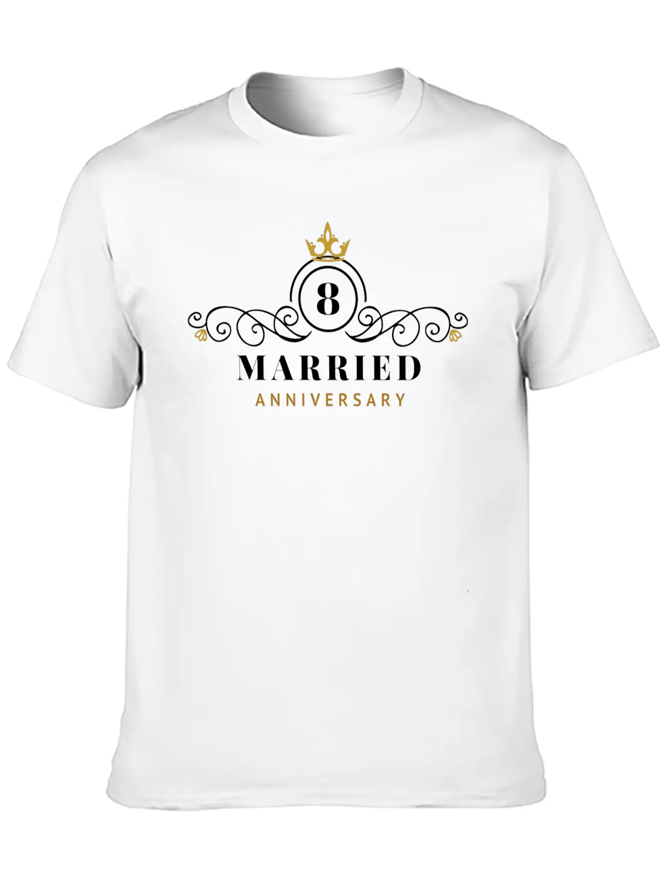 8th Wedding Anniversary Celebrating Essential Unisex Summer Tee – Soft Cotton Casual Fit