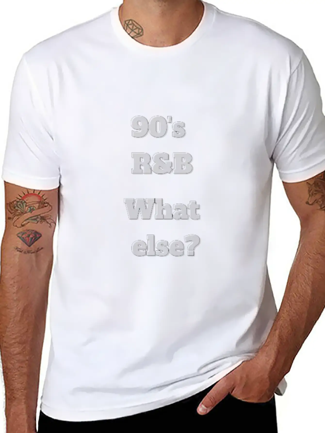 90 S R'B What Else, White T-Shirt Classic Cotton Tee – Unisex Comfort For Any Season