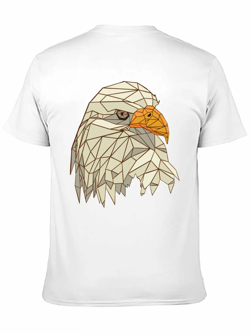 9095 Polygonal Eagle Tshirt PR T Shirt Classic Crew Neck Graphic Tee – Everyday Minimal Look