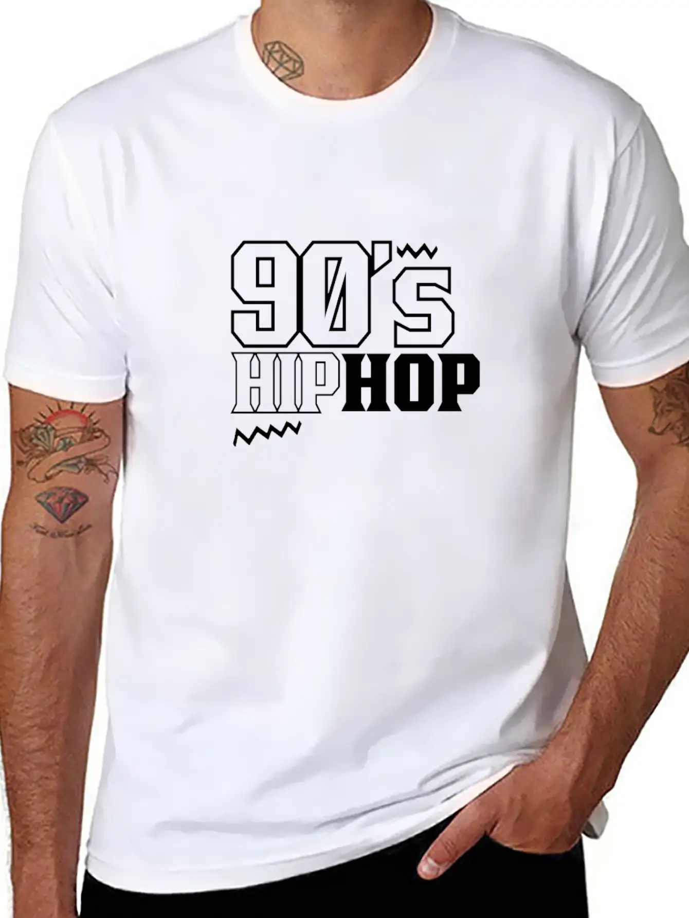 90's Hip Hop Funny HipHop 90s Musician Unisex Short Sleeve Soft Cotton T-Shirt – Casual Everyday Wear