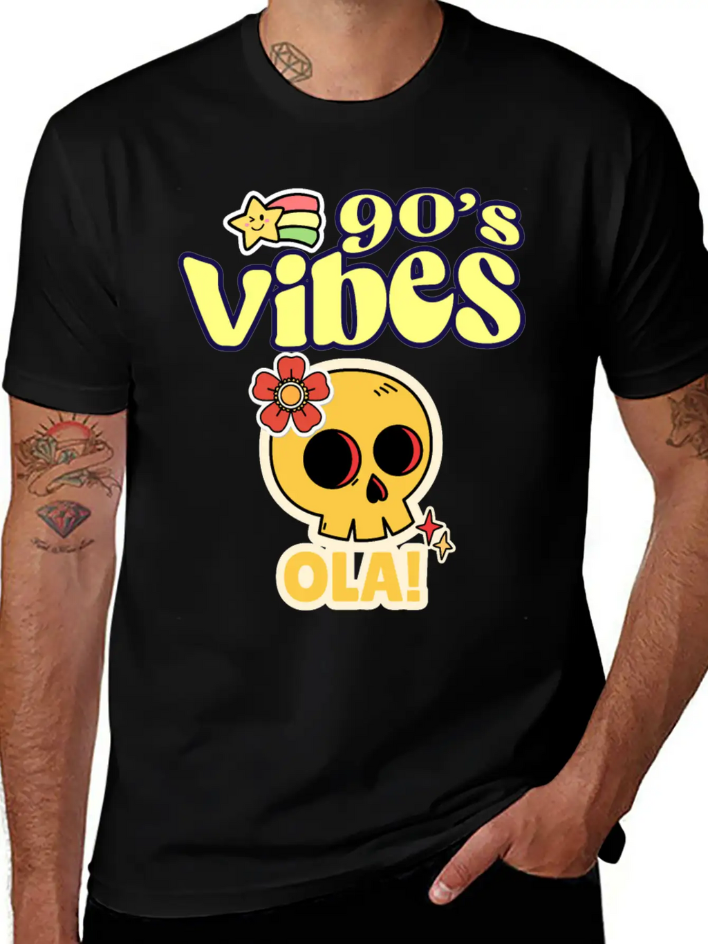 90's Vibes Retro Skull Unisex Casual T-Shirt – Clean Design For Daily Comfort