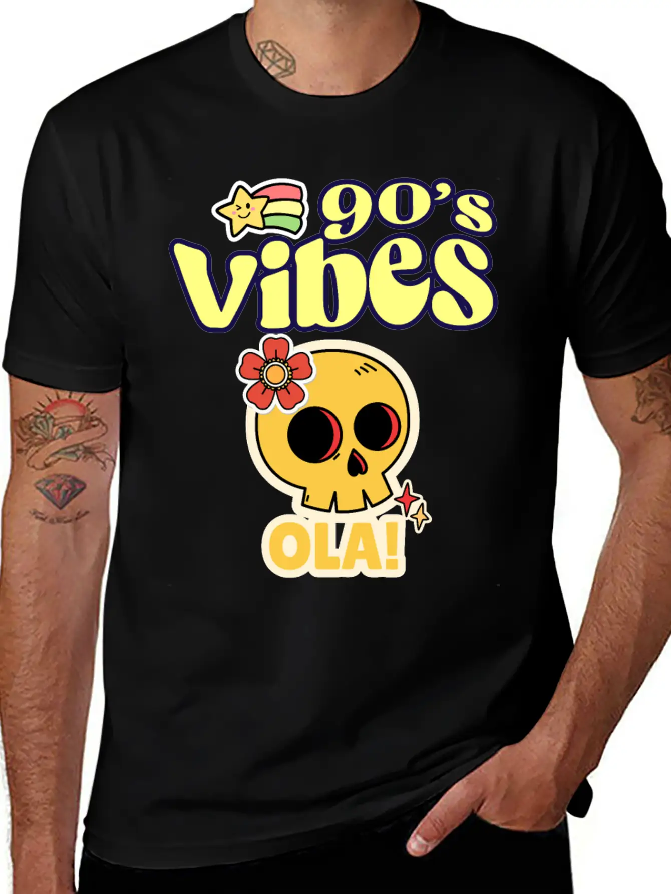 90's Vibes Retro Skull Unisex Casual T-Shirt – Clean Design For Daily Comfort