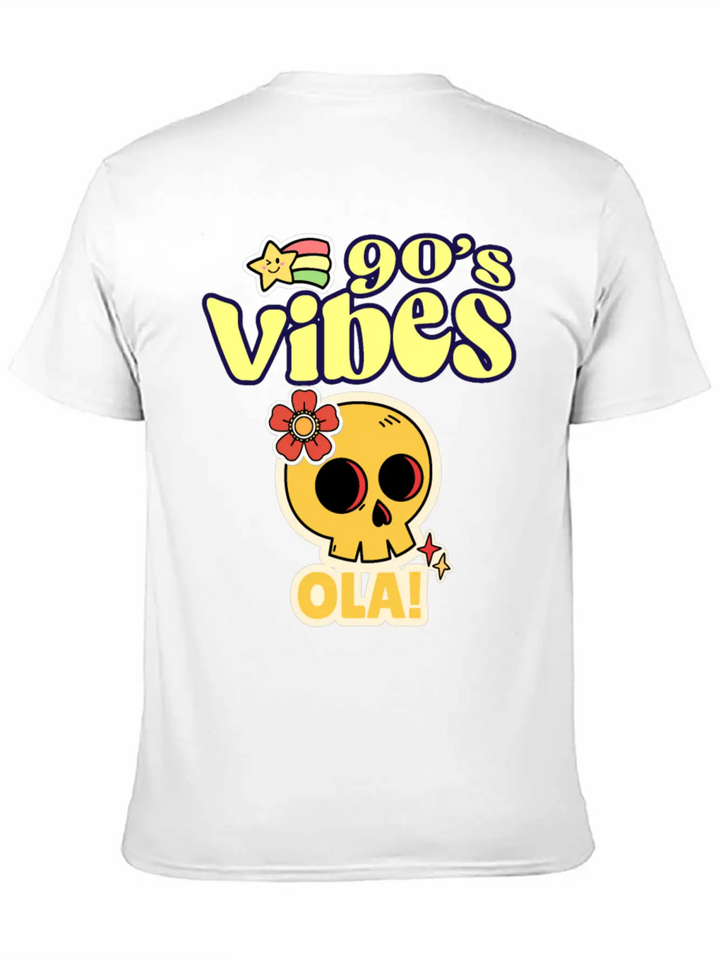 90's Vibes Retro Skull Unisex Casual T-Shirt – Clean Design For Daily Comfort