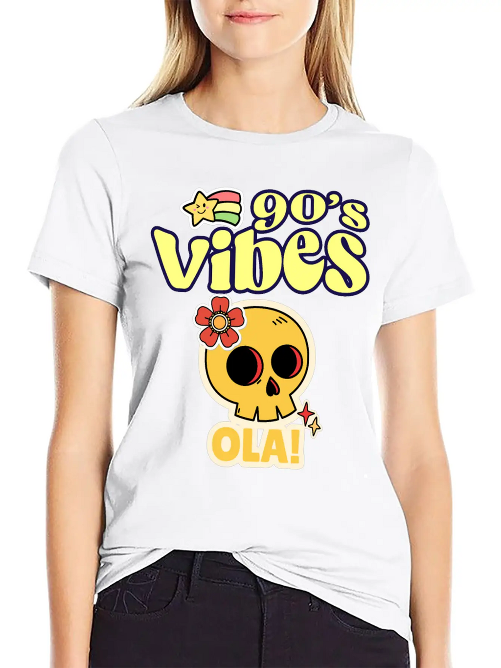 90's Vibes Retro Skull Unisex Casual T-Shirt – Clean Design For Daily Comfort