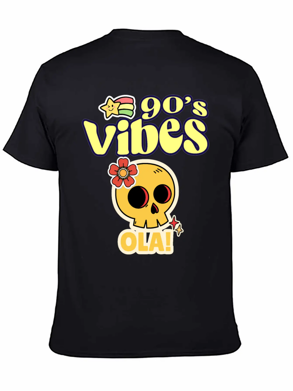 90's Vibes Retro Skull Unisex Casual T-Shirt – Clean Design For Daily Comfort
