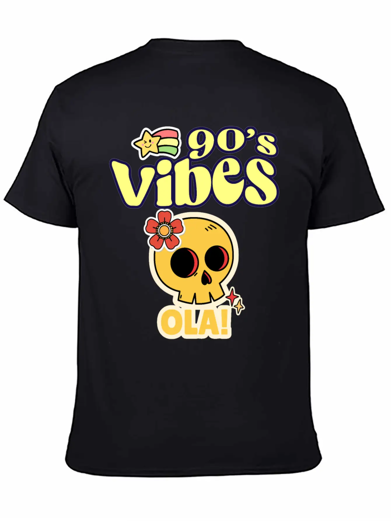90's Vibes Retro Skull Unisex Casual T-Shirt – Clean Design For Daily Comfort