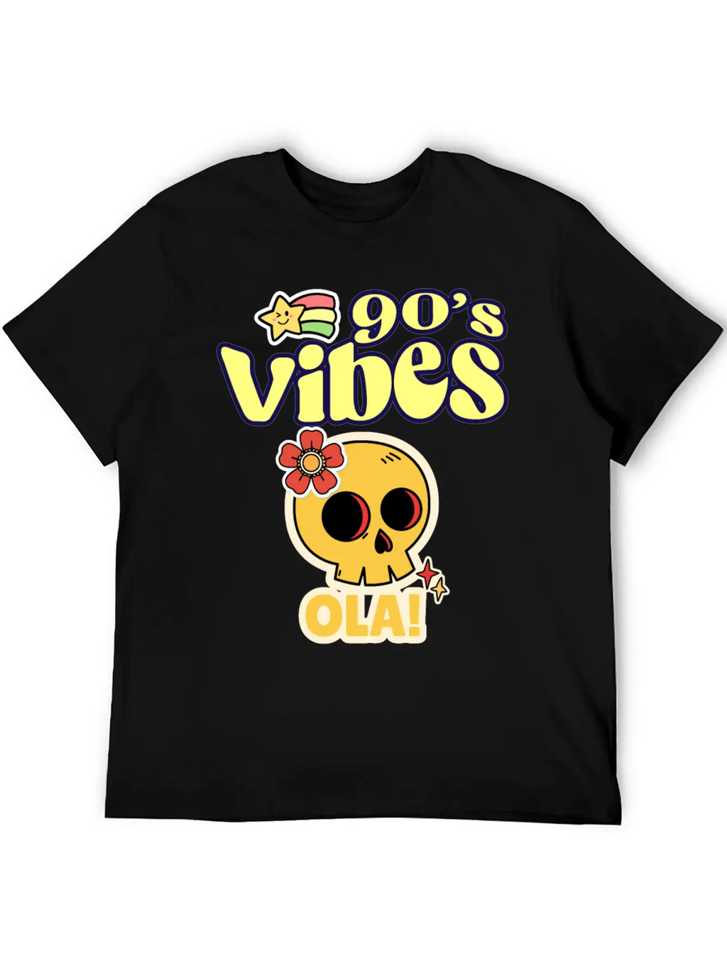 90's Vibes Retro Skull Unisex Casual T-Shirt – Clean Design For Daily Comfort