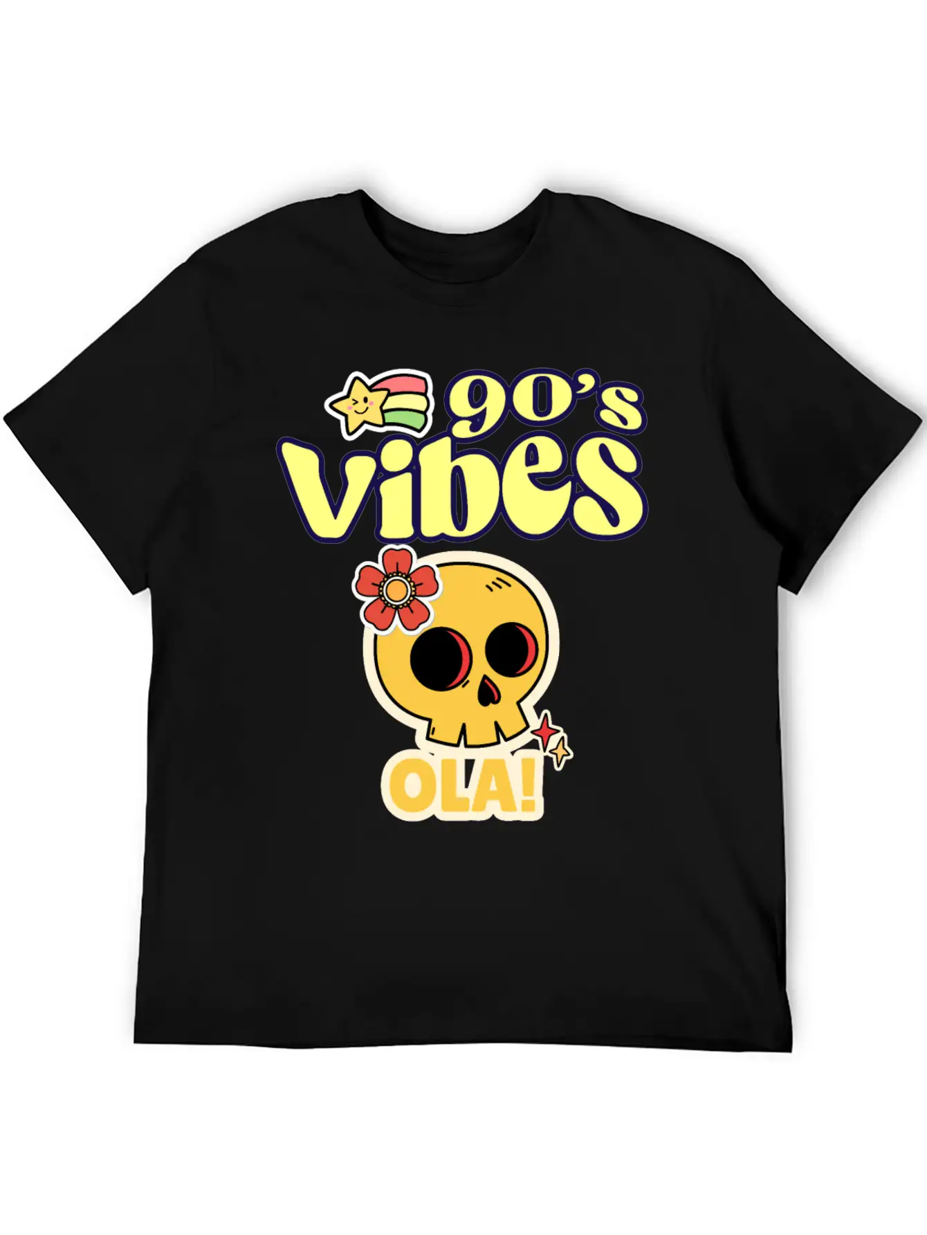 90's Vibes Retro Skull Unisex Casual T-Shirt – Clean Design For Daily Comfort