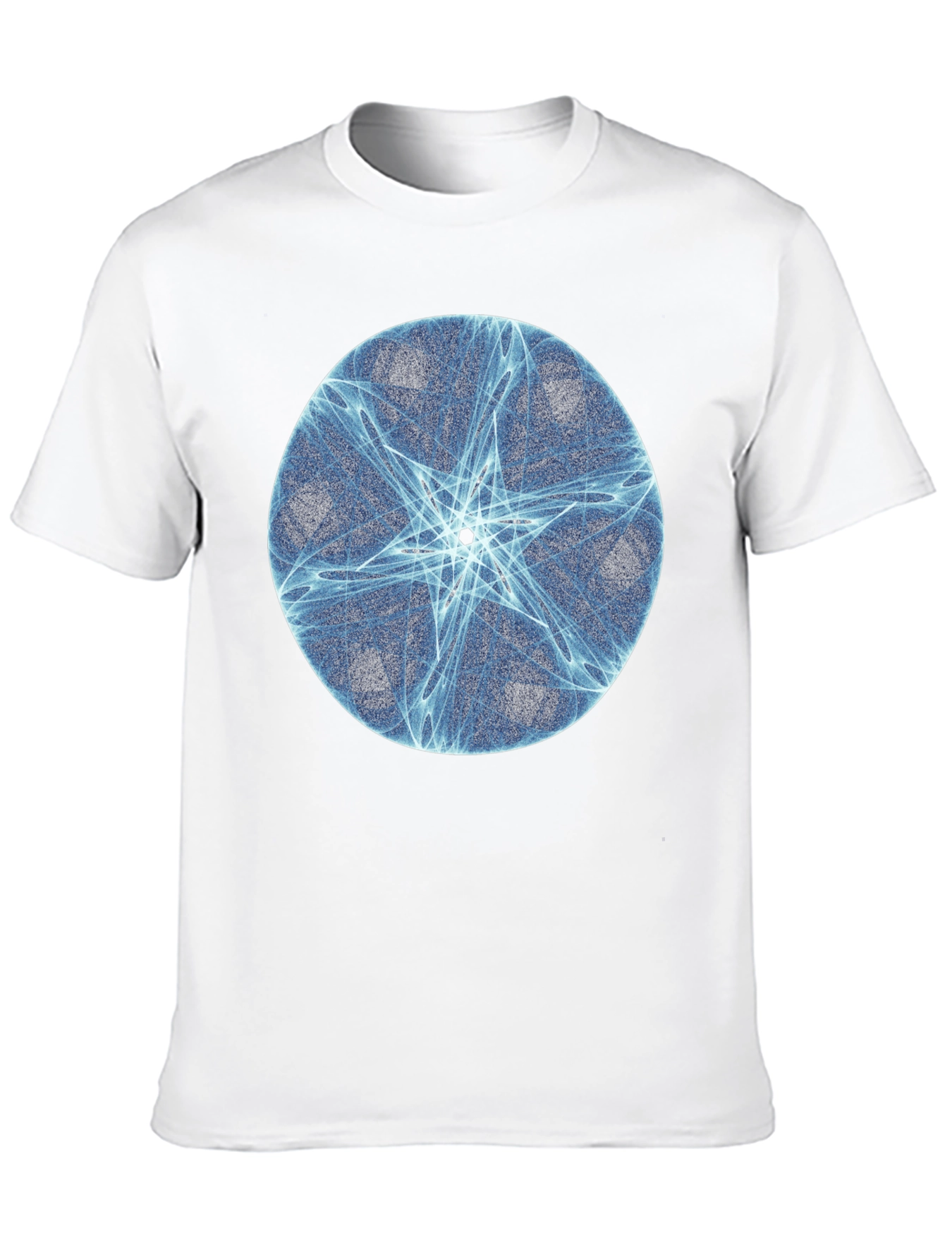 Abstract Star Circle Graphic Black T-Shirt