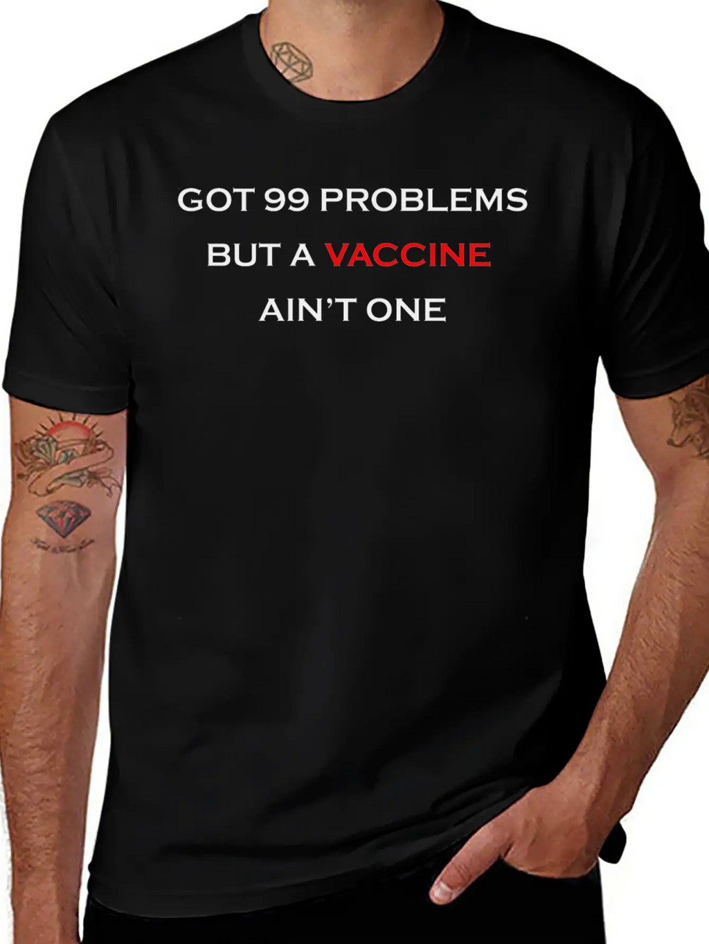 99 PROBLEMS - VACCINE Unisex Casual T-Shirt – Clean Design For Daily Comfort