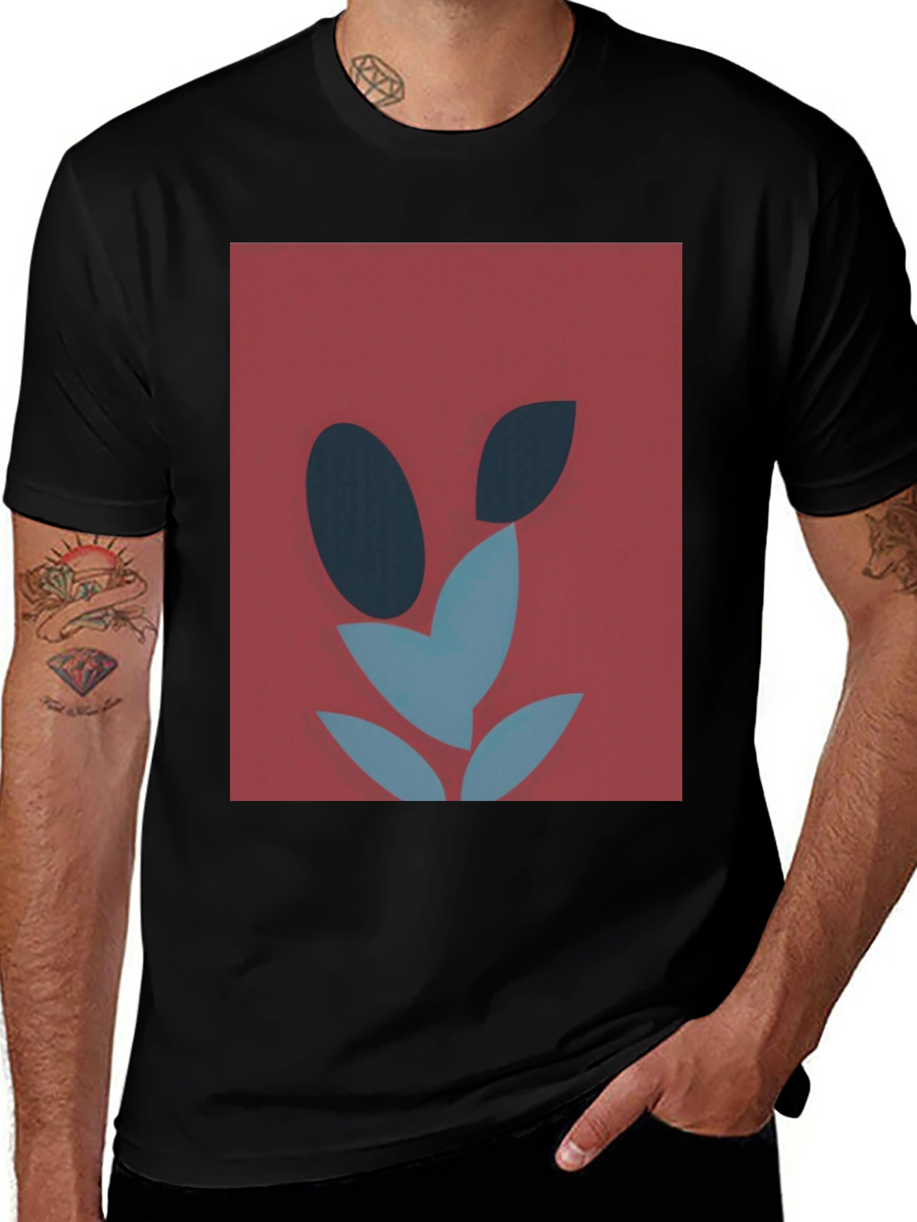 Abstract Floral Graphic T-Shirt