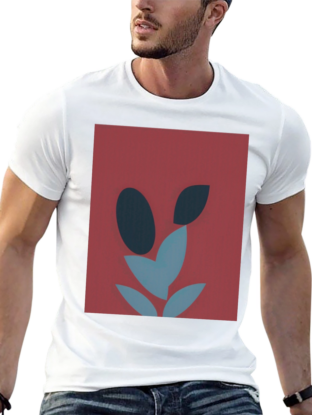 Abstract Floral Graphic T-Shirt