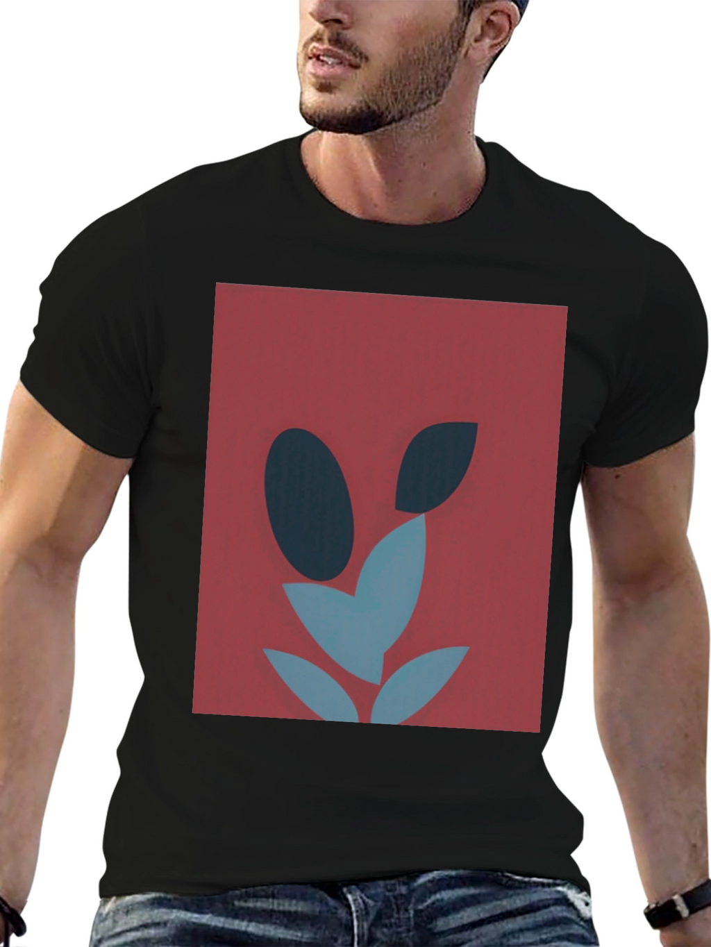 Abstract Floral Graphic T-Shirt