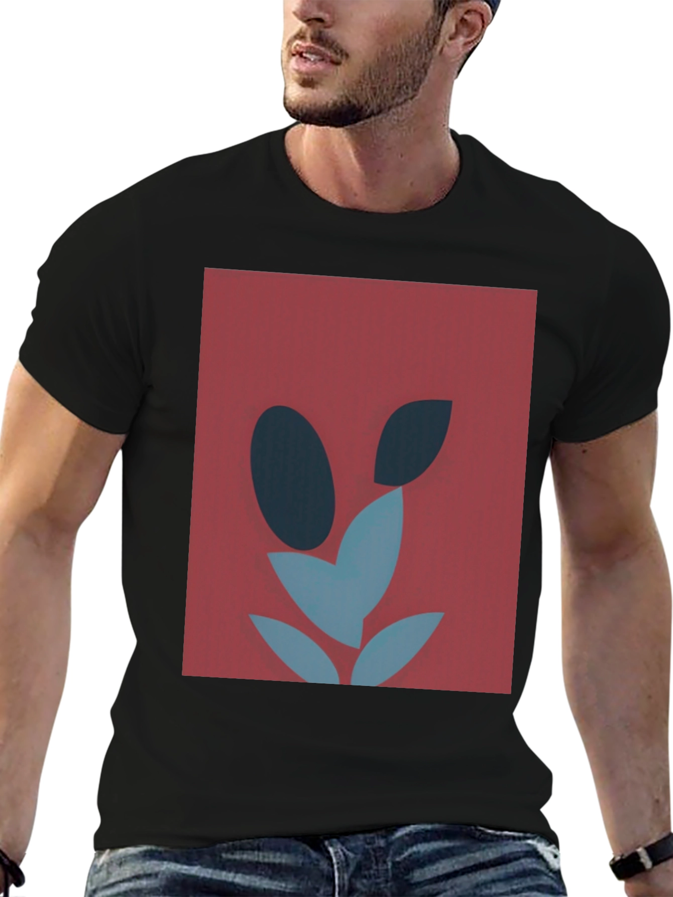 Abstract Floral Graphic T-Shirt