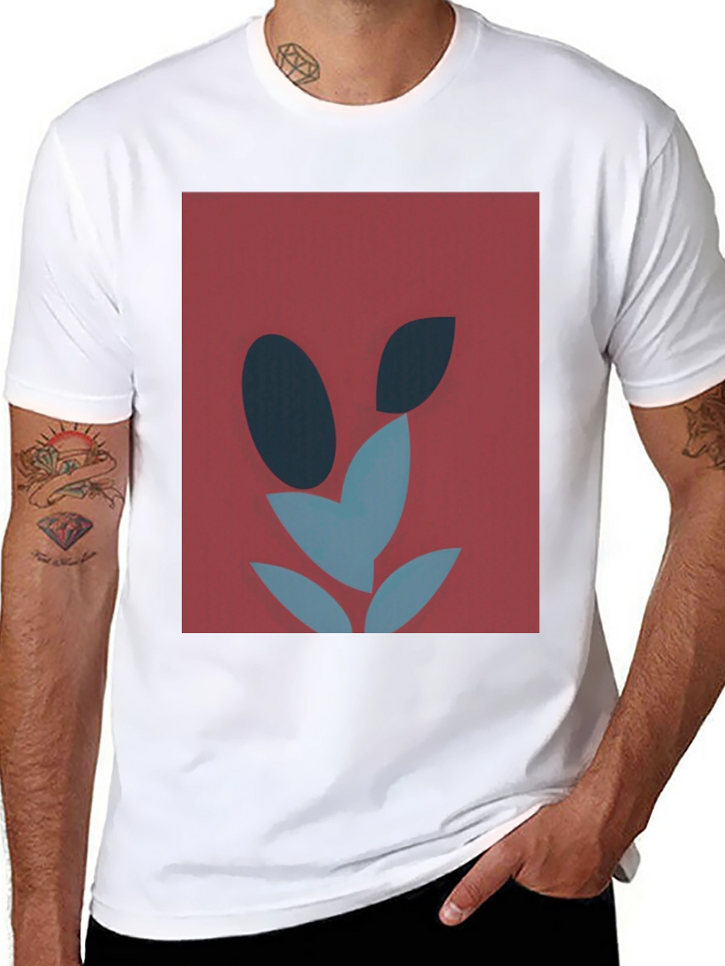 Abstract Floral Graphic T-Shirt