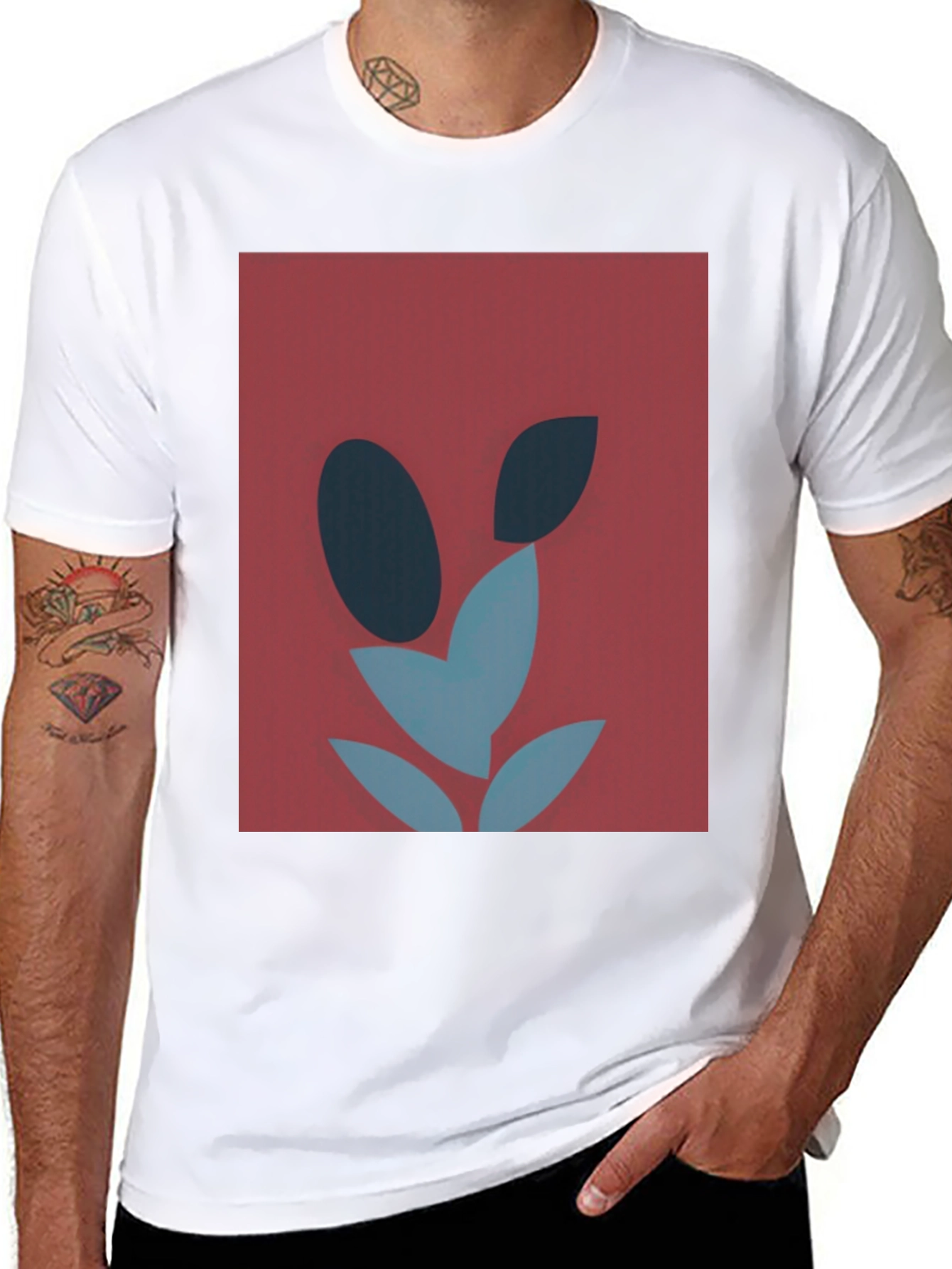 Abstract Floral Graphic T-Shirt