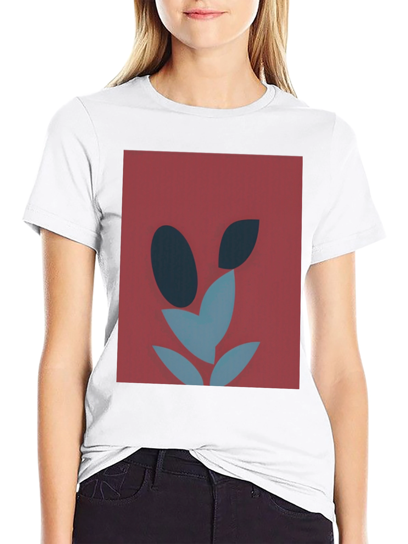 Abstract Floral Graphic T-Shirt