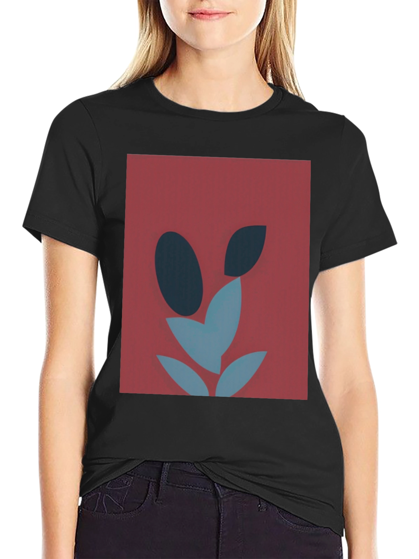 Abstract Floral Graphic T-Shirt