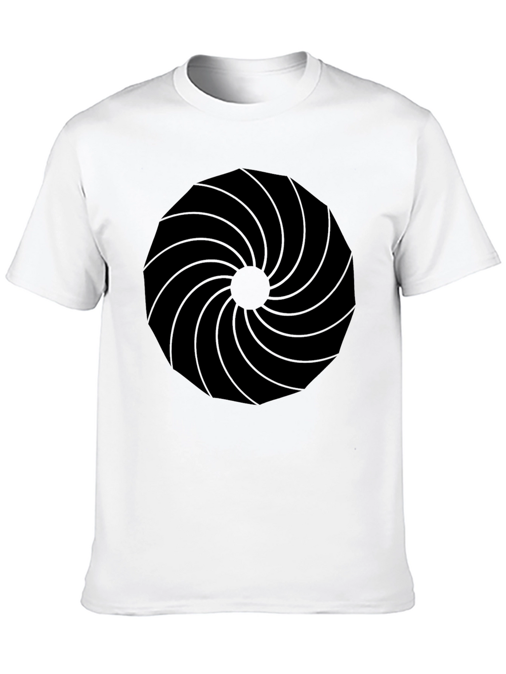 Abstract Swirl Graphic Black T-Shirt