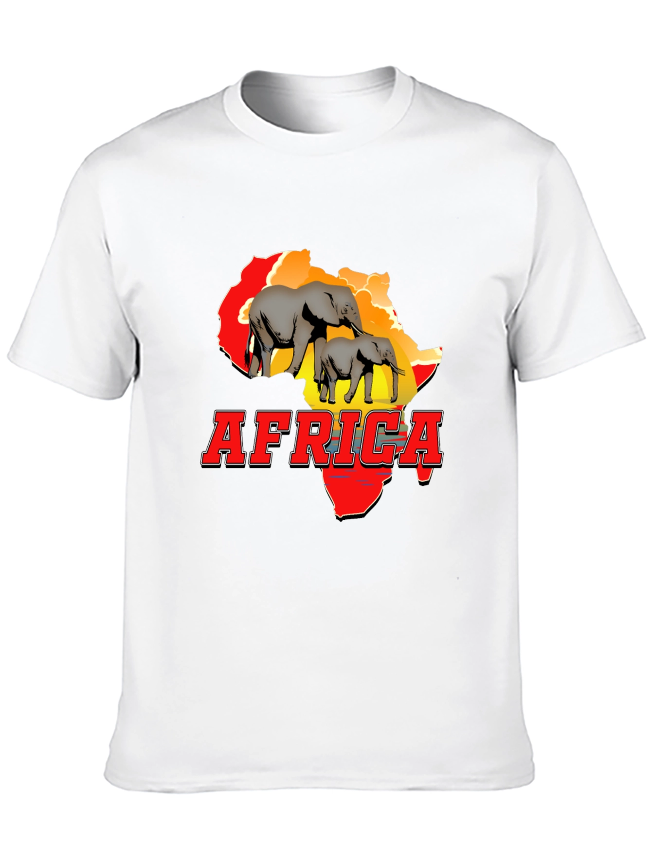 Africa Graphic Tee: Elephant Design T-Shirt
