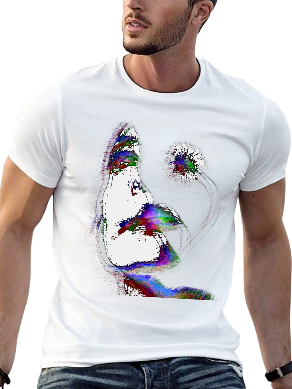 Abstract Art T-Shirt - Mens Black Tee
