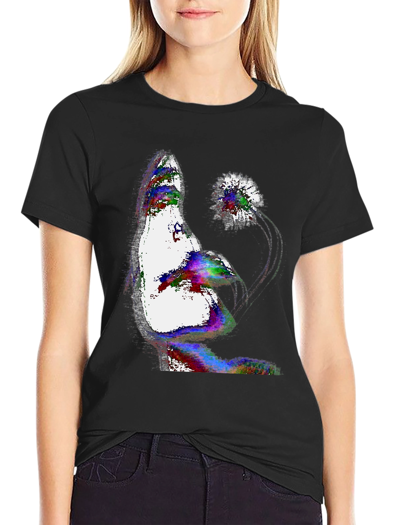 Abstract Art T-Shirt - Mens Black Tee