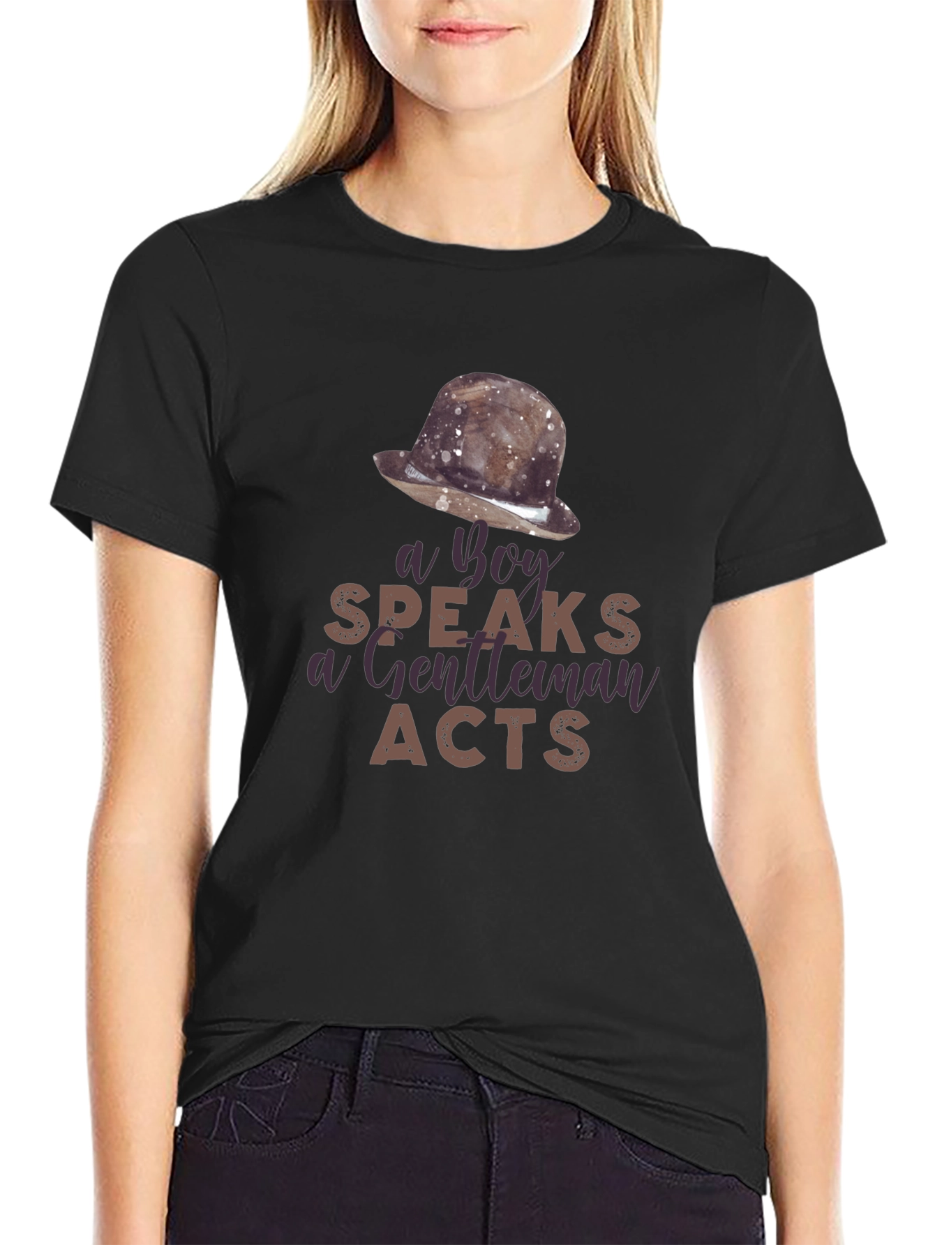 A Boy Speaks Gentleman Acts Graphic T-Shirt