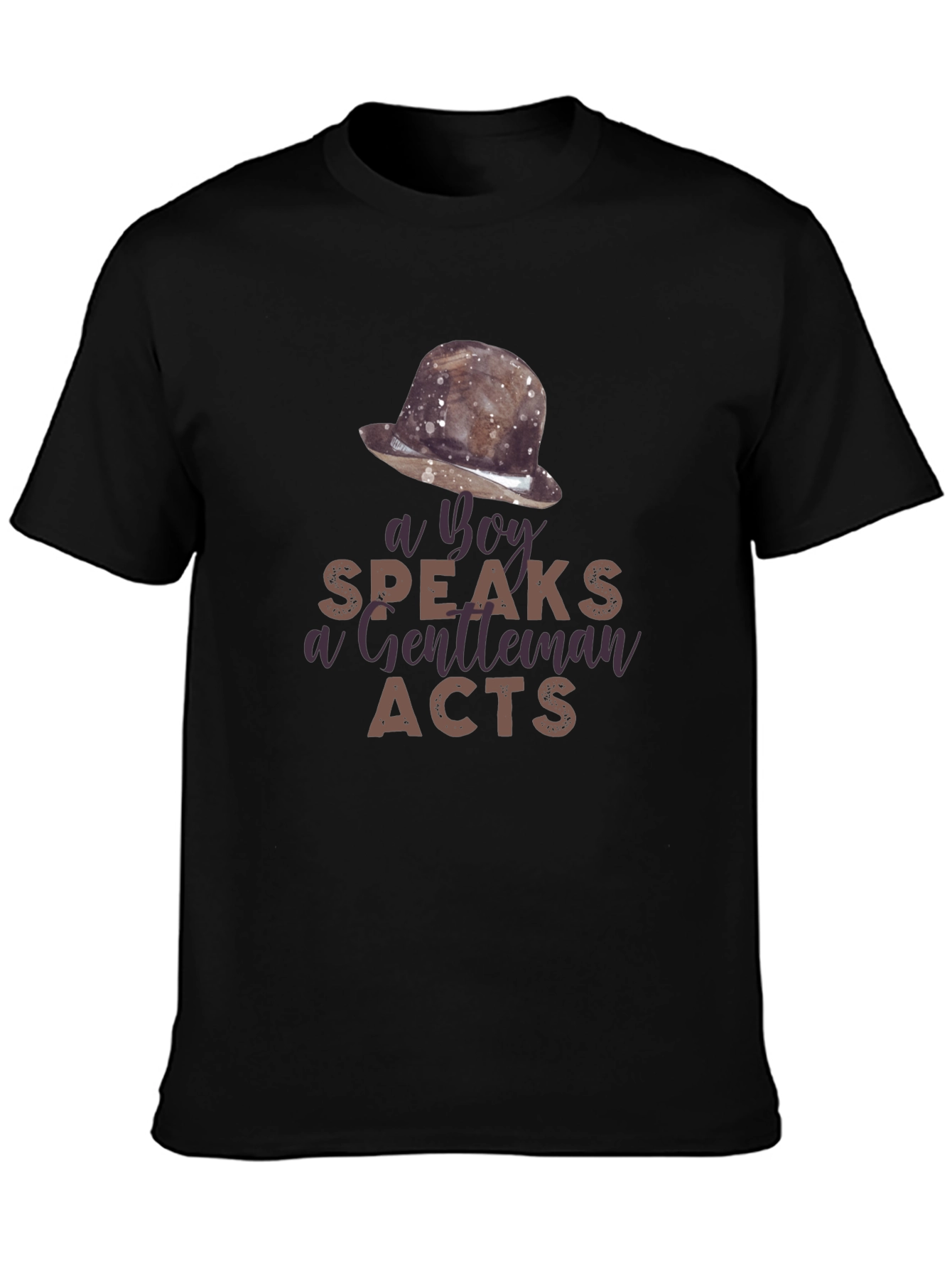 A Boy Speaks Gentleman Acts Graphic T-Shirt