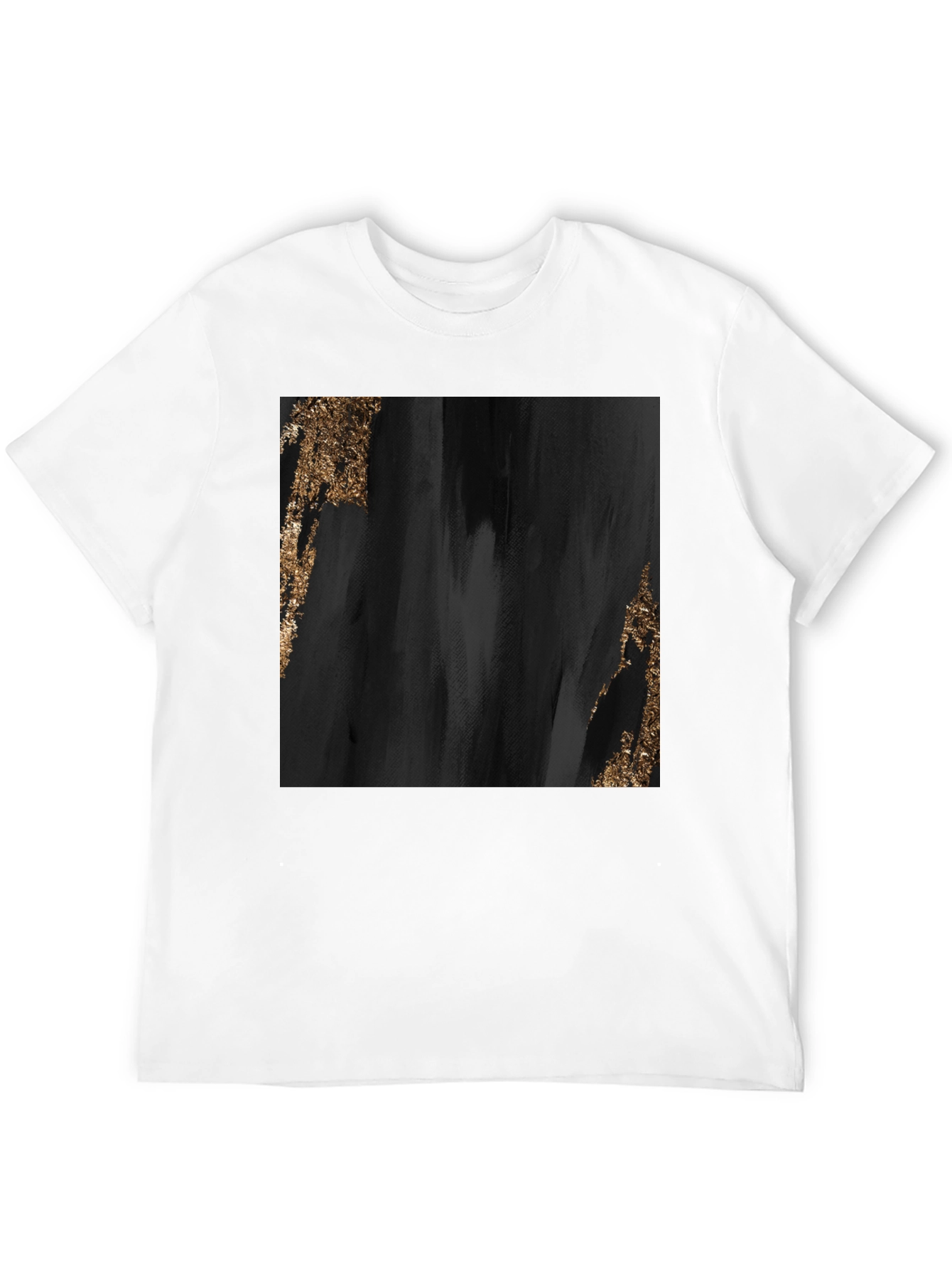 Abstract Black & Gold Graphic Tee - Stylish Mens T-Shirt