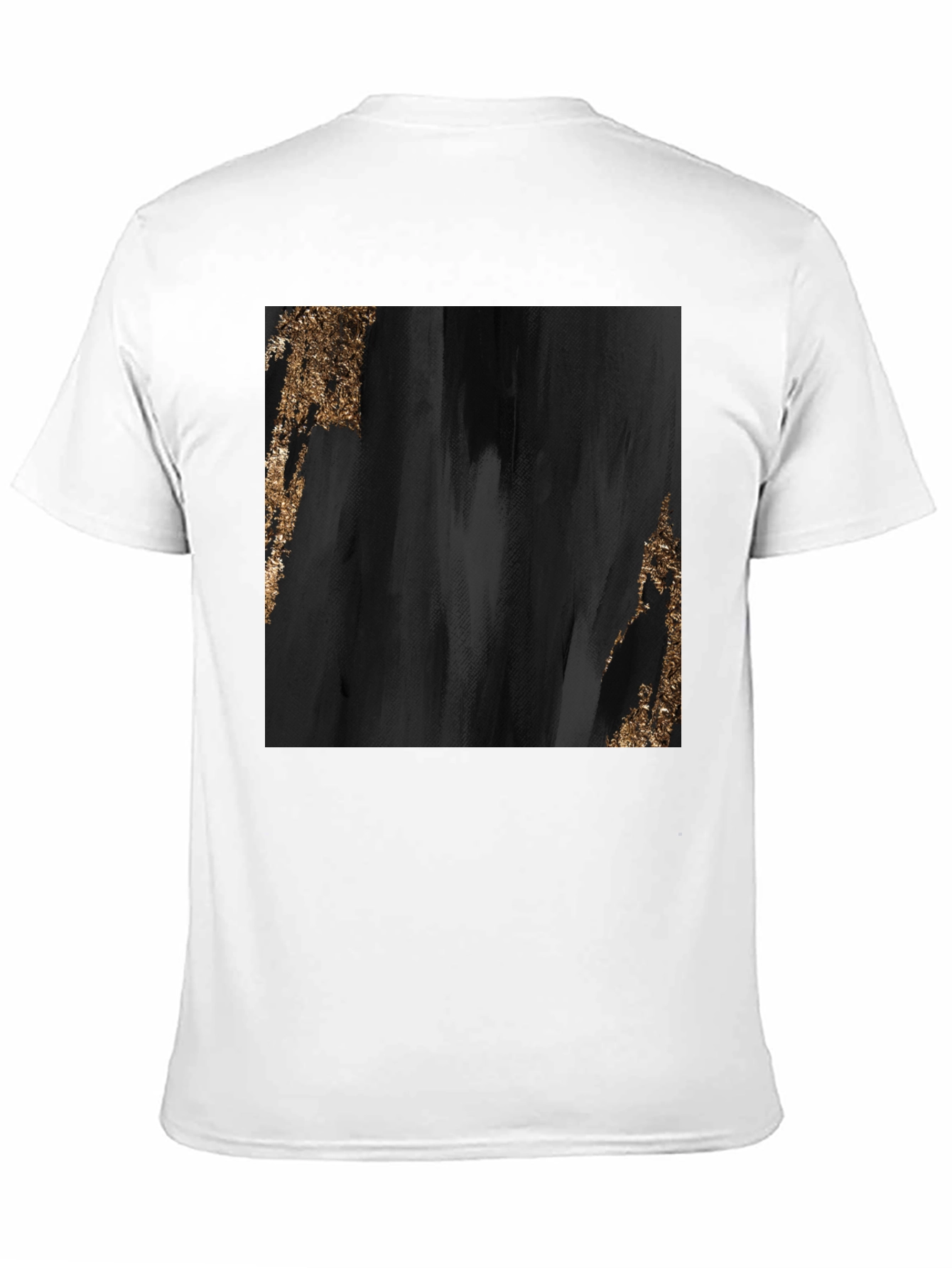 Abstract Black & Gold Graphic Tee - Stylish Mens T-Shirt