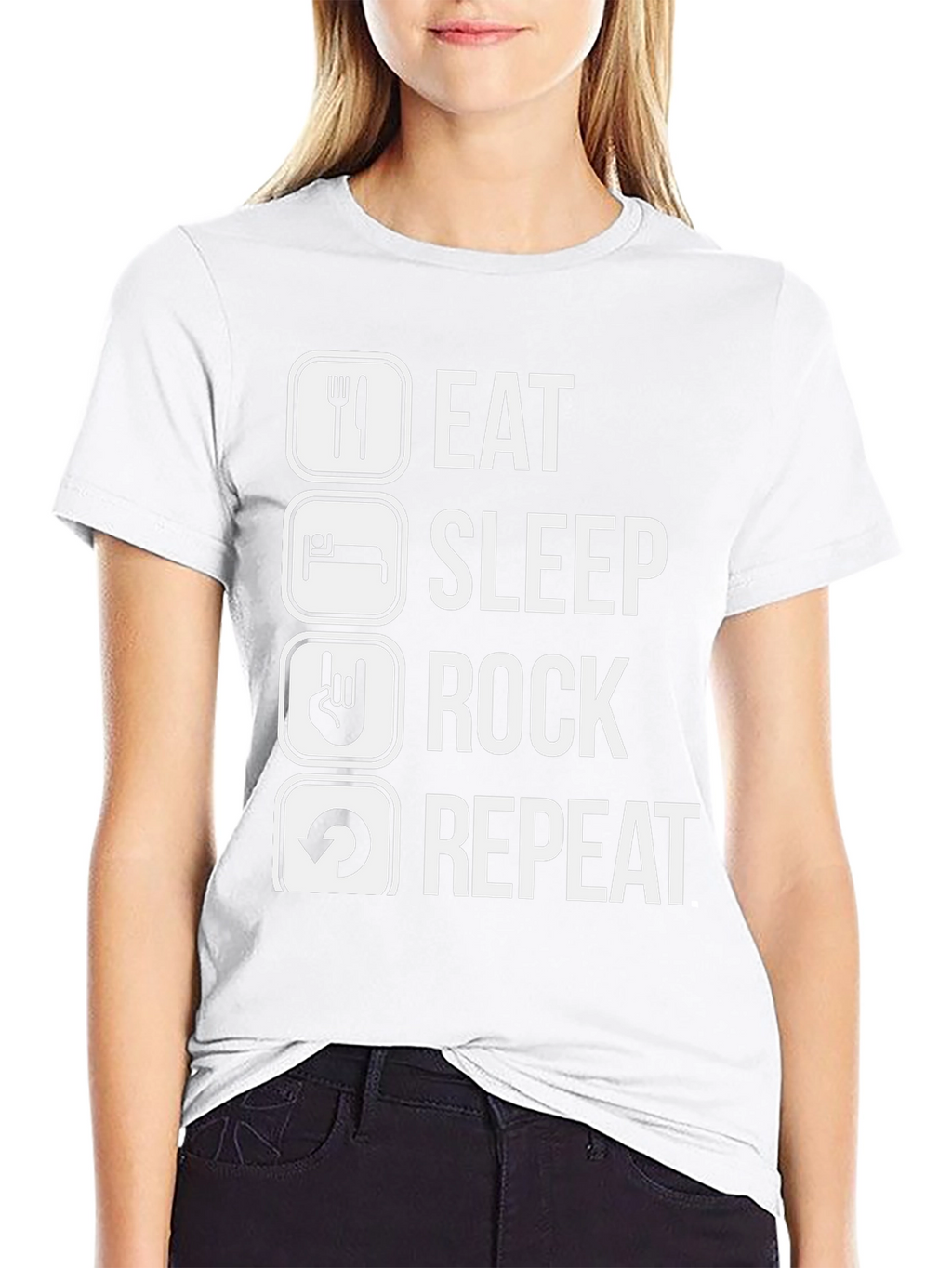 Eat Sleep Rock Repeat Graphic T-Shirt