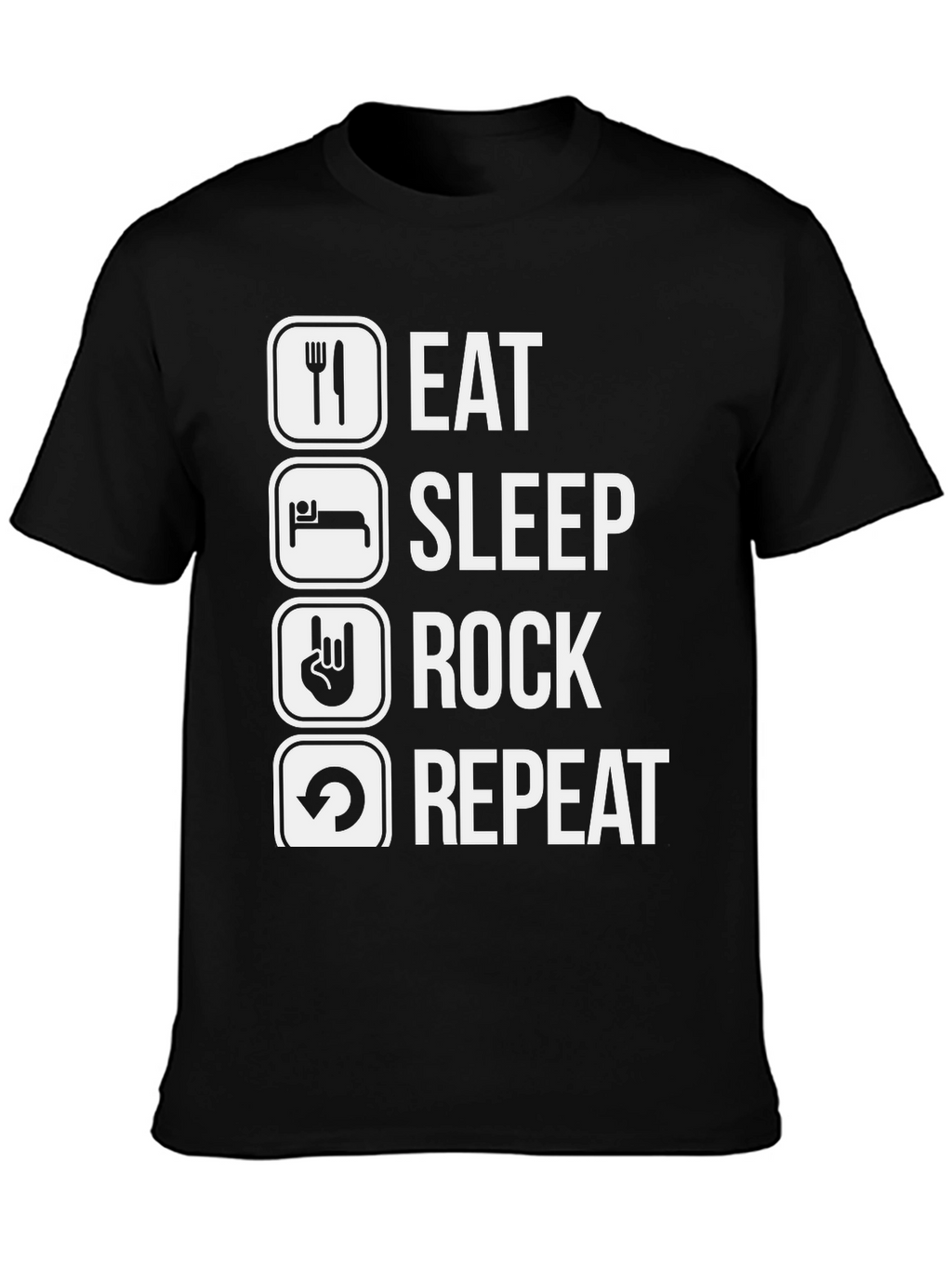 Eat Sleep Rock Repeat Graphic T-Shirt