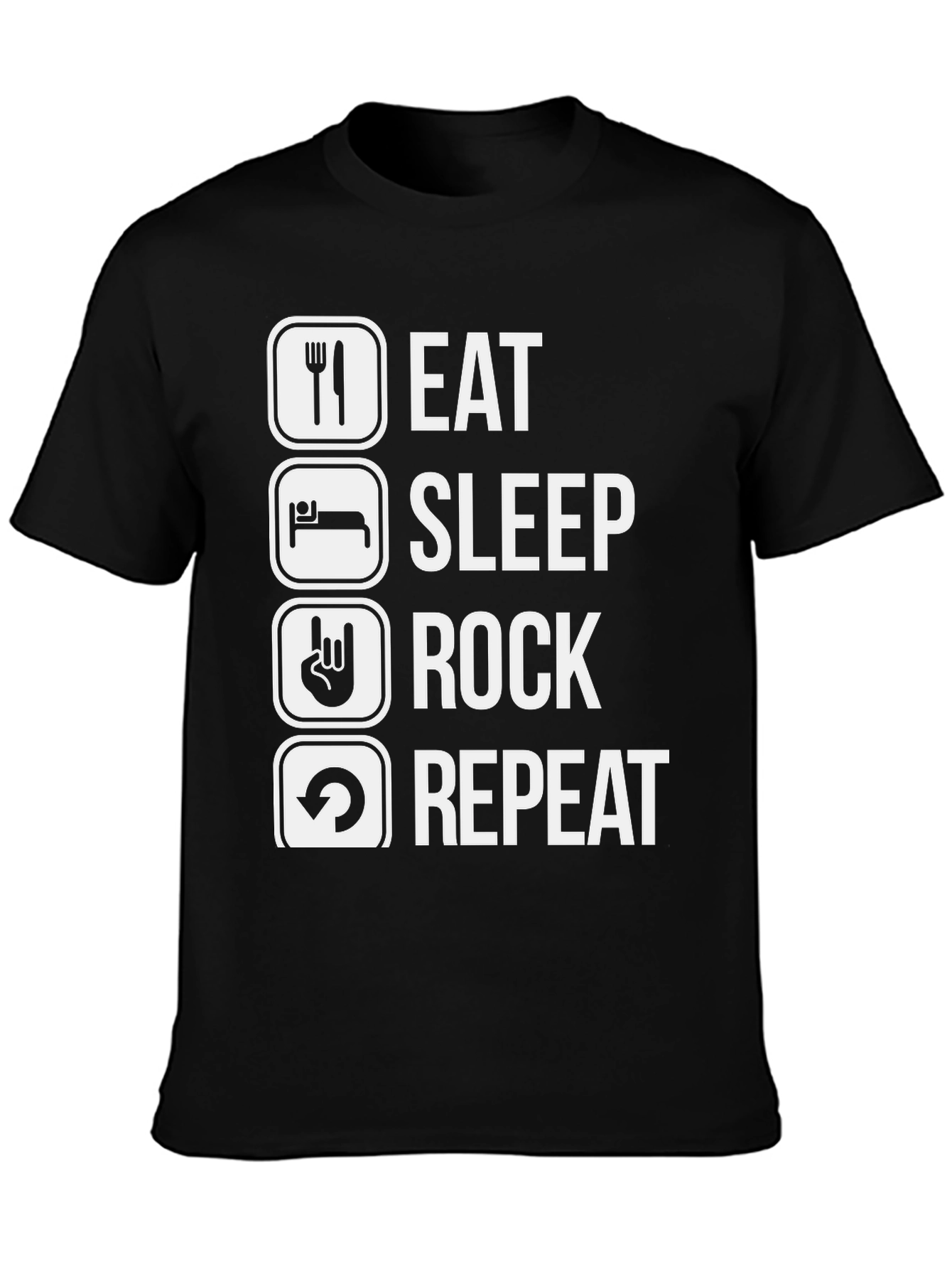 Eat Sleep Rock Repeat Graphic T-Shirt