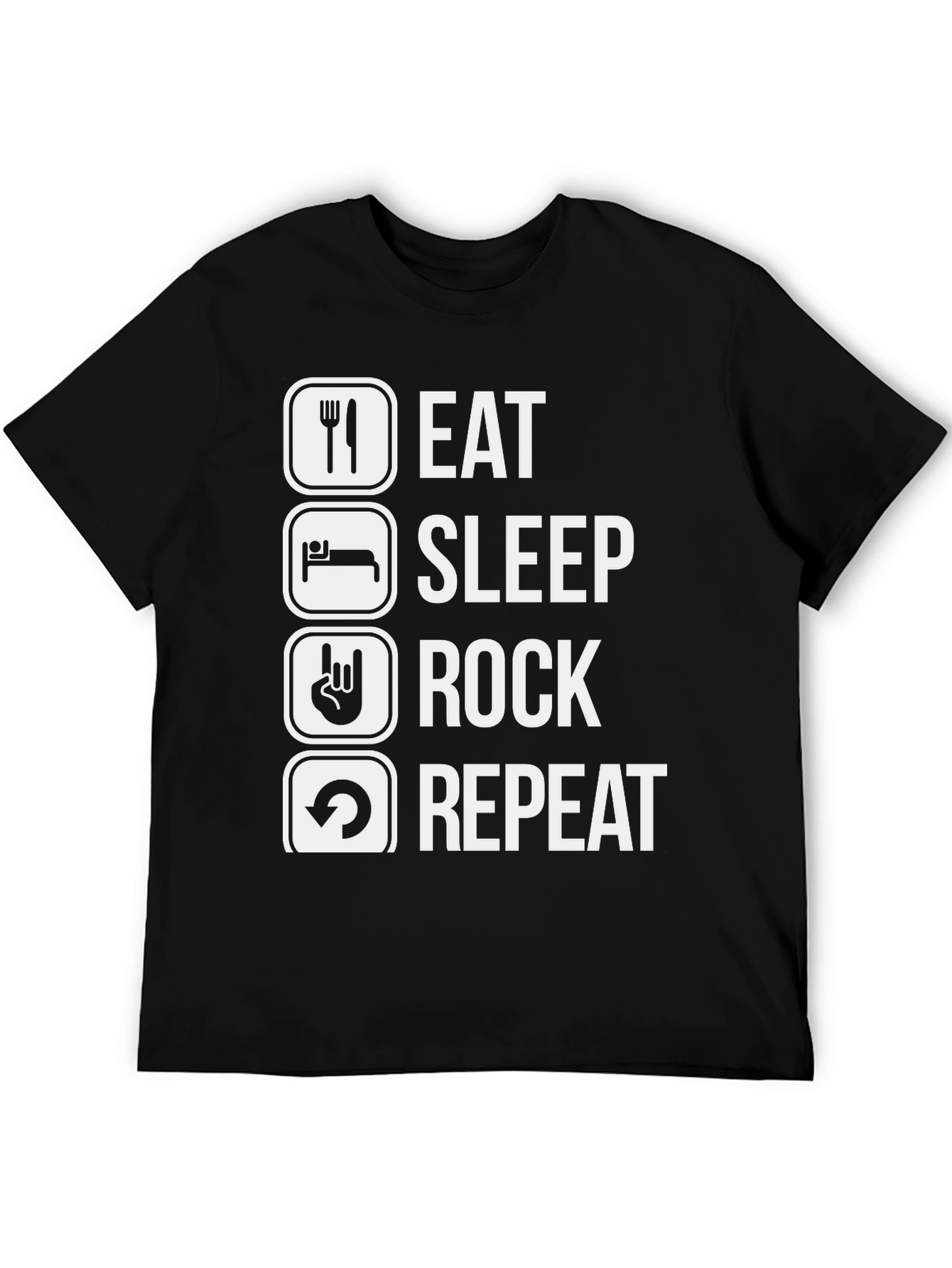Eat Sleep Rock Repeat Graphic T-Shirt