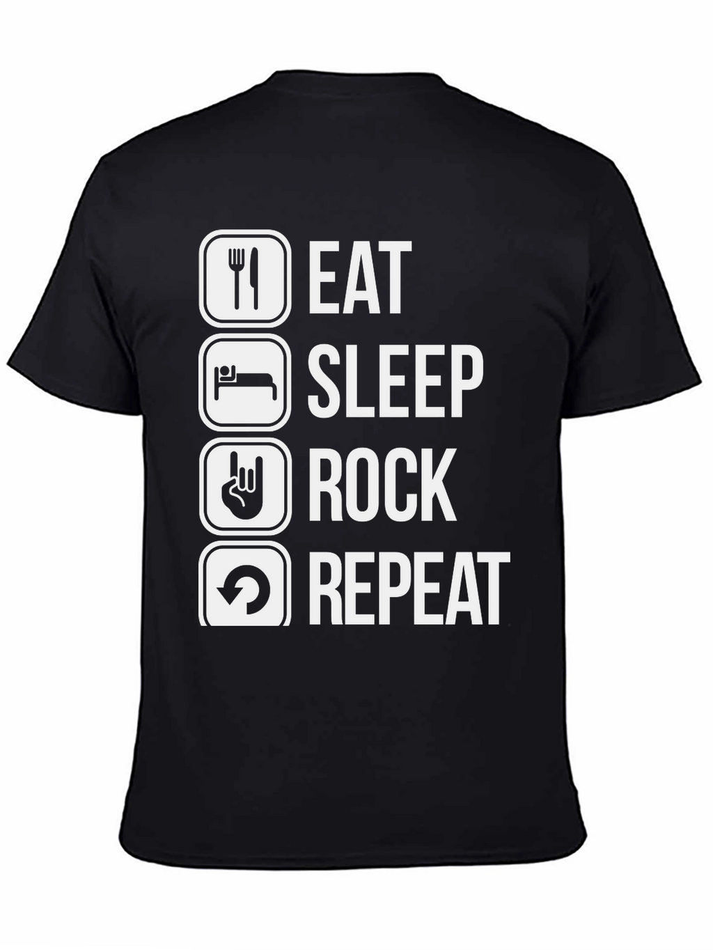 Eat Sleep Rock Repeat Graphic T-Shirt