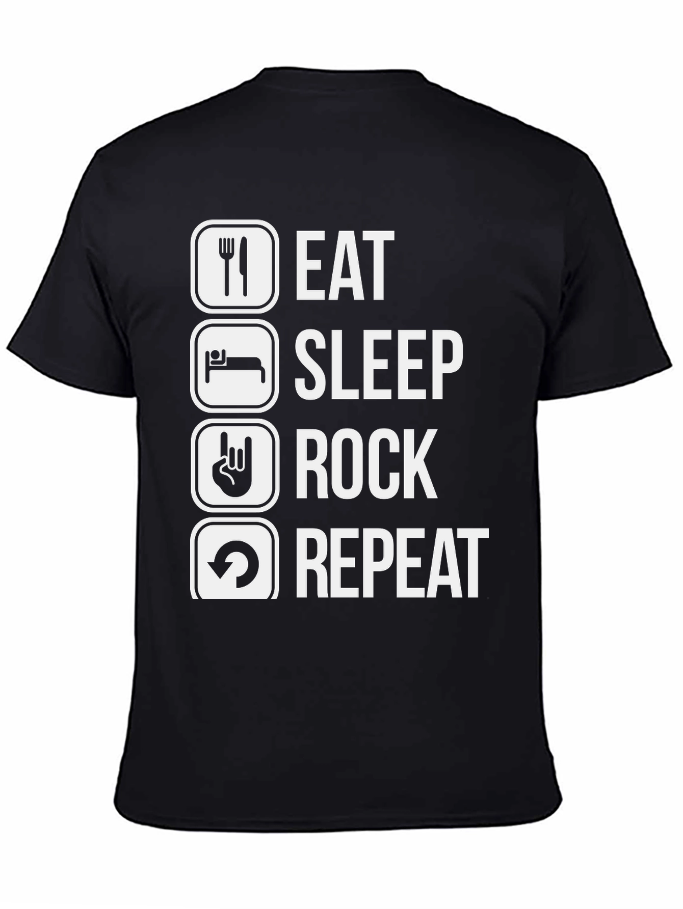 Eat Sleep Rock Repeat Graphic T-Shirt