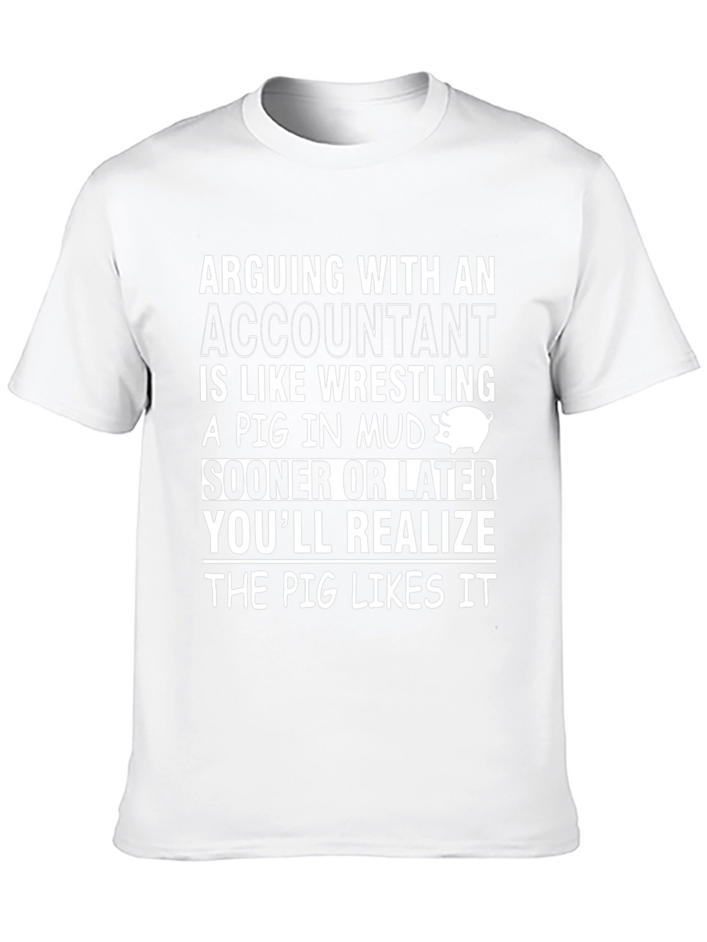Accountant Pig T-Shirt Funny Accounting Gift