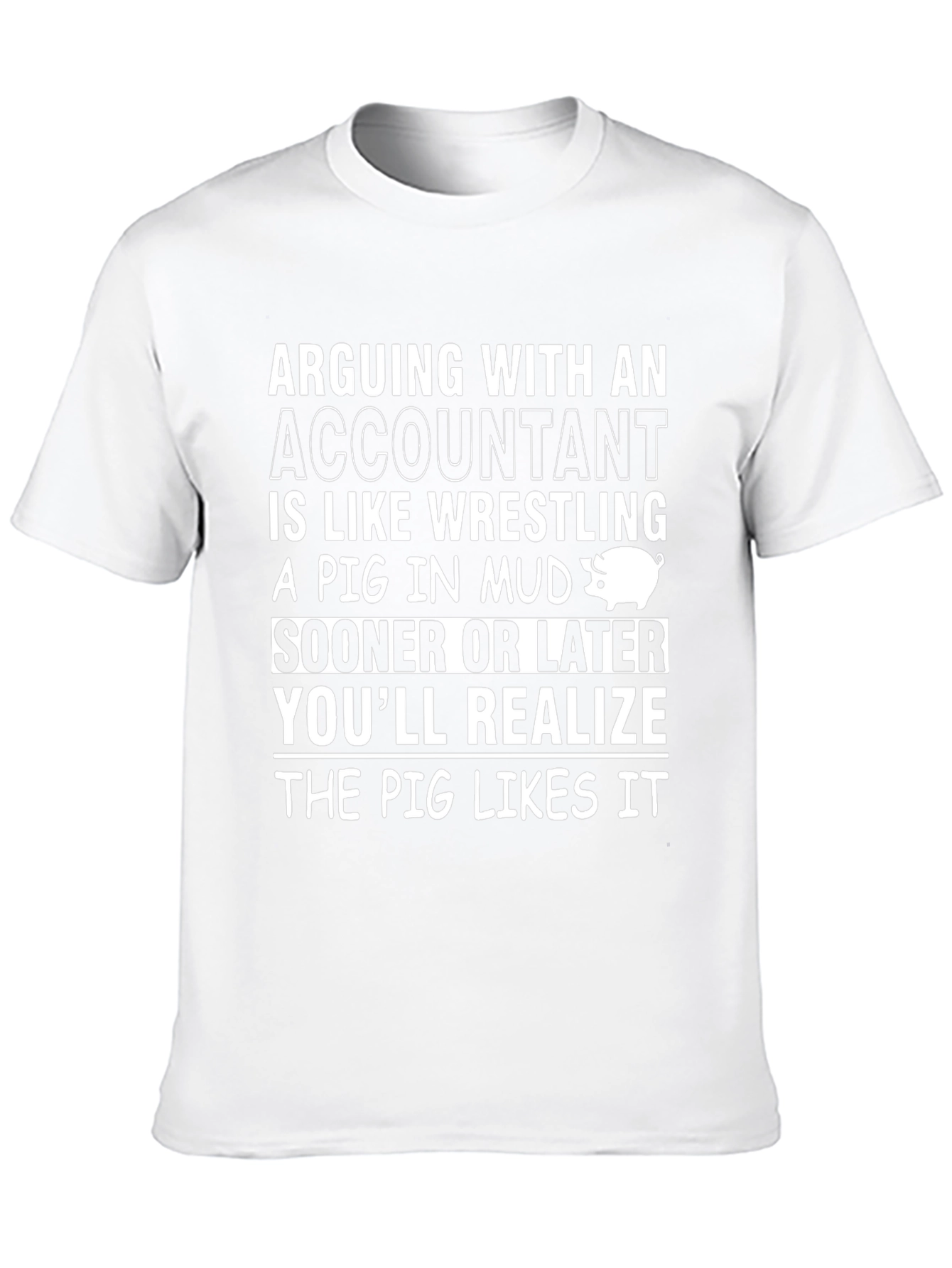 Accountant Pig T-Shirt Funny Accounting Gift