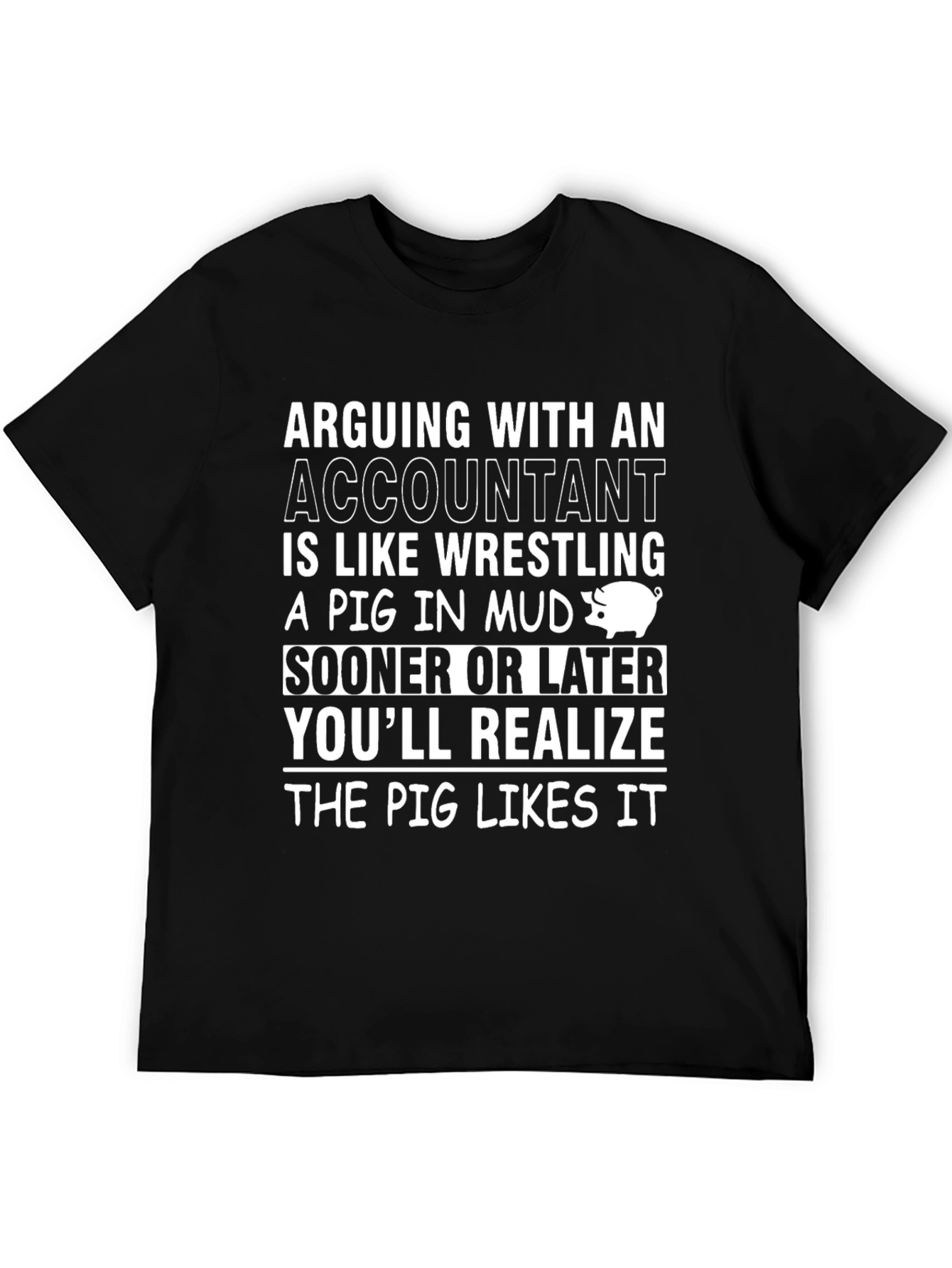 Accountant Pig T-Shirt Funny Accounting Gift