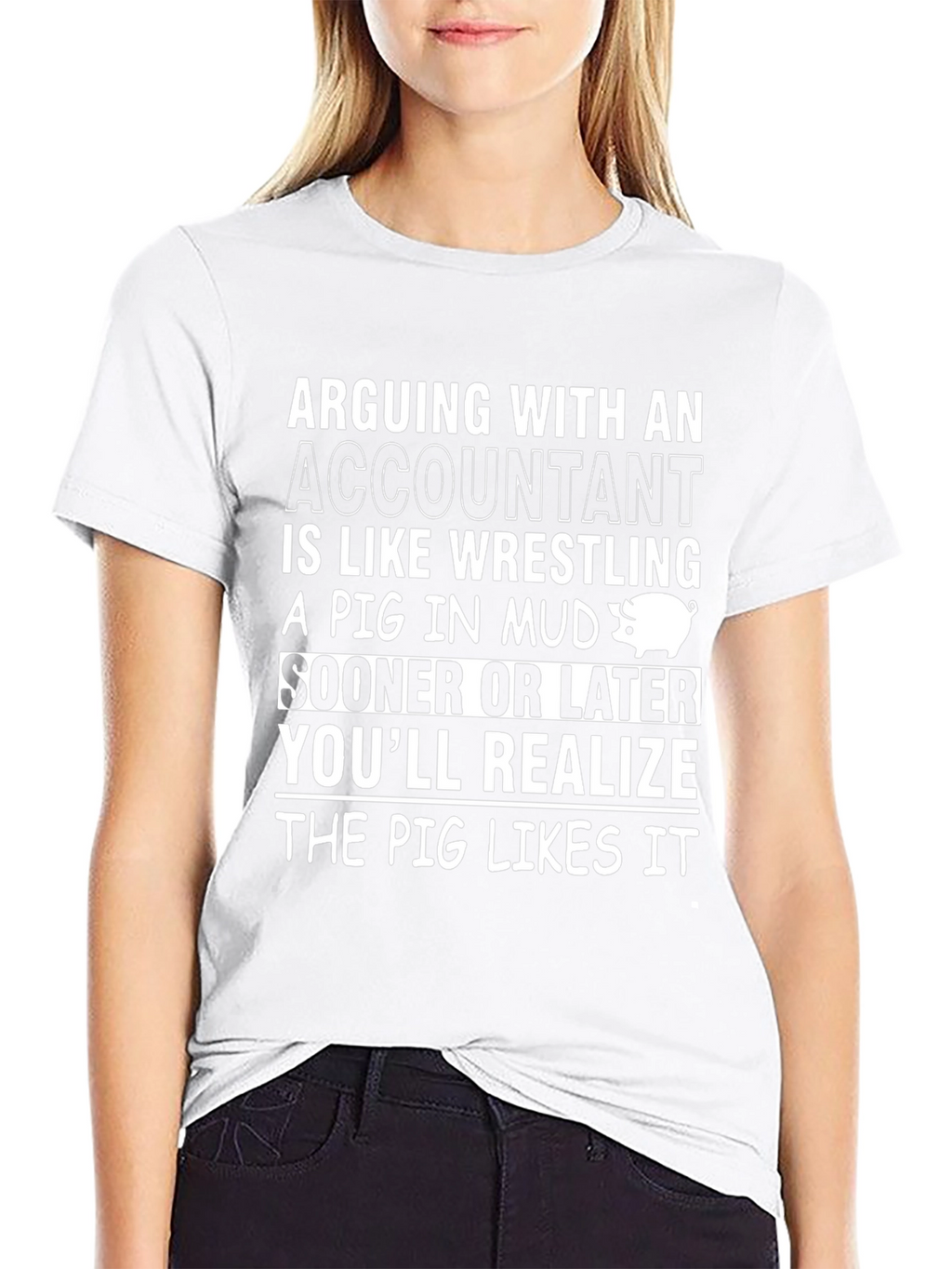 Accountant Pig T-Shirt Funny Accounting Gift
