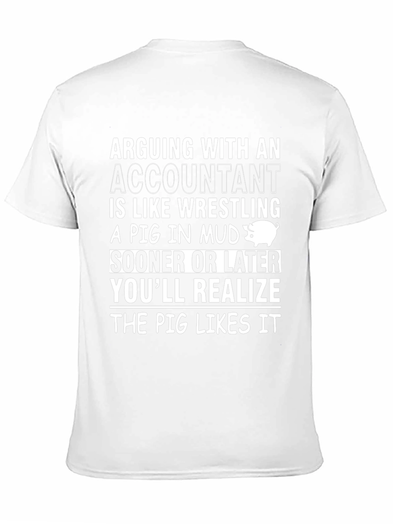 Accountant Pig T-Shirt Funny Accounting Gift