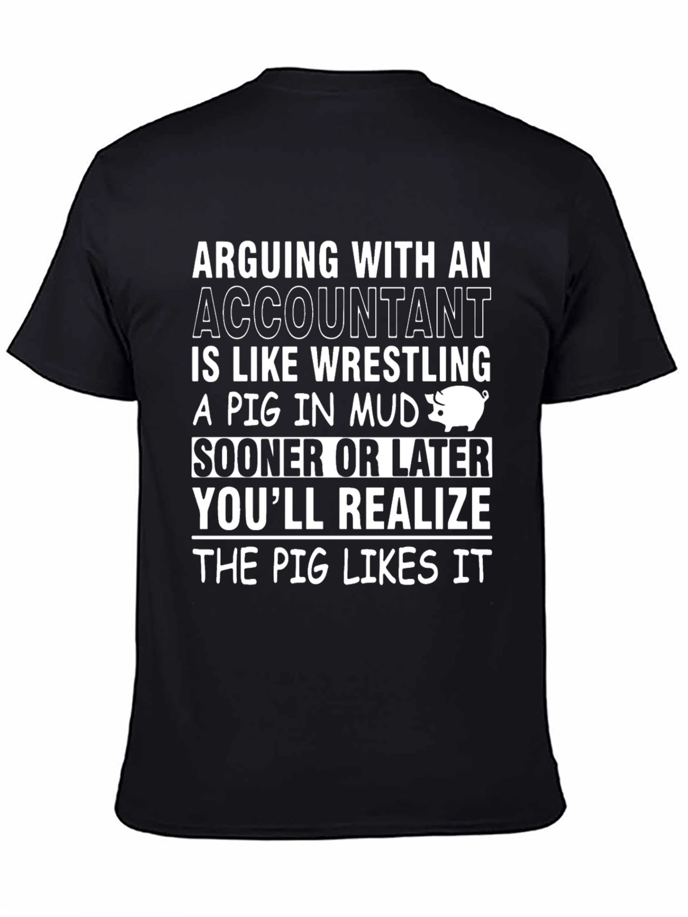 Accountant Pig T-Shirt Funny Accounting Gift