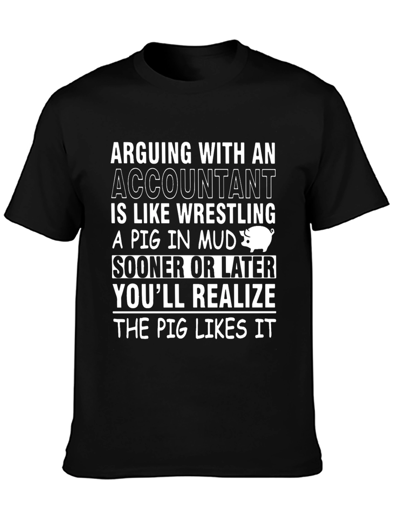 Accountant Pig T-Shirt Funny Accounting Gift